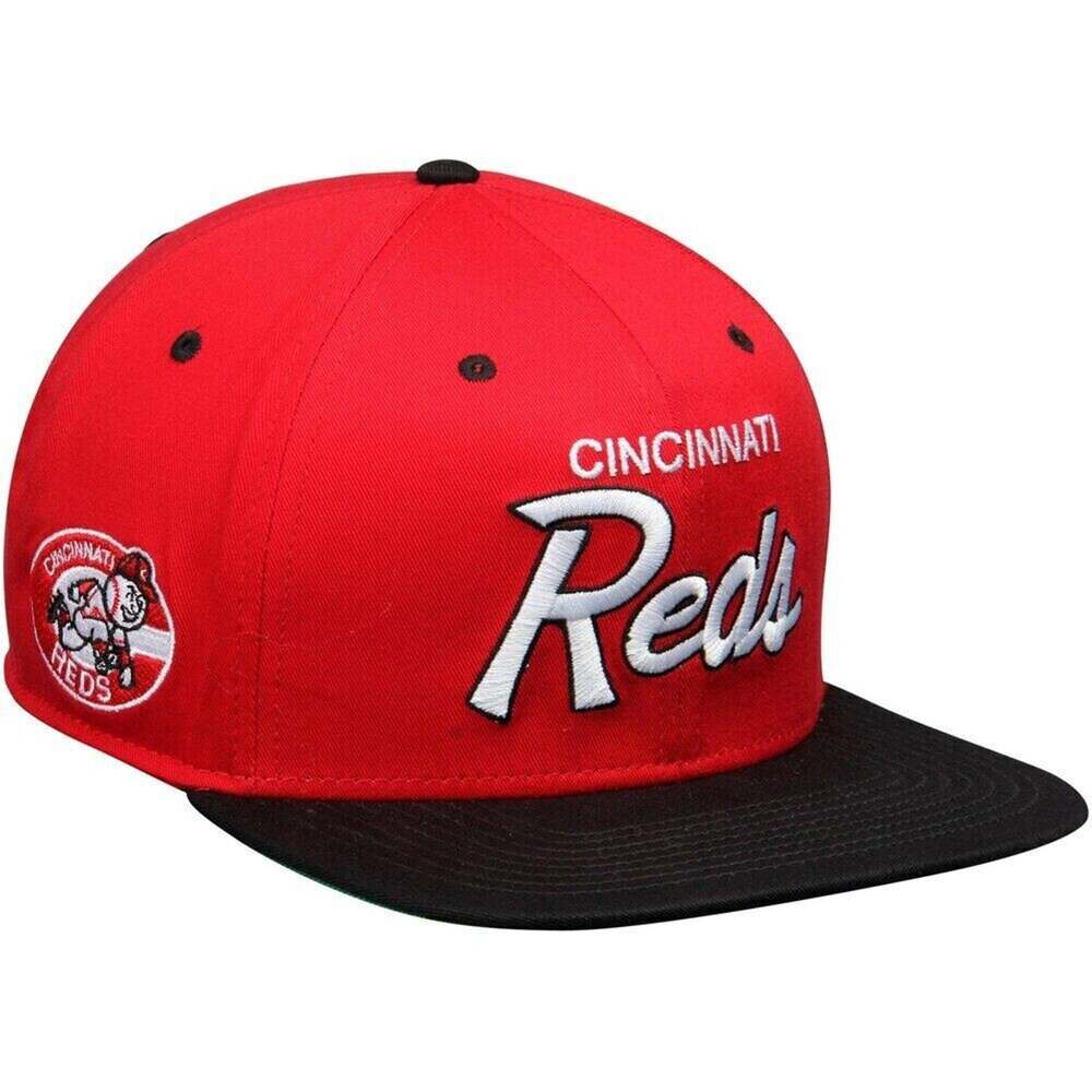 Nike Vintage Two Toned Script Cincinnati Reds Red/Black Snapback Hat / Cap
